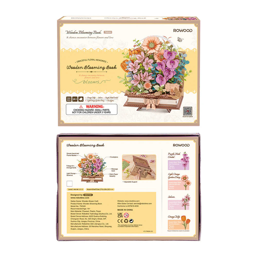 Wooden Blooming Book