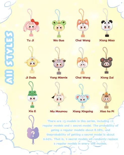 Baby Three Phone Strap Plush