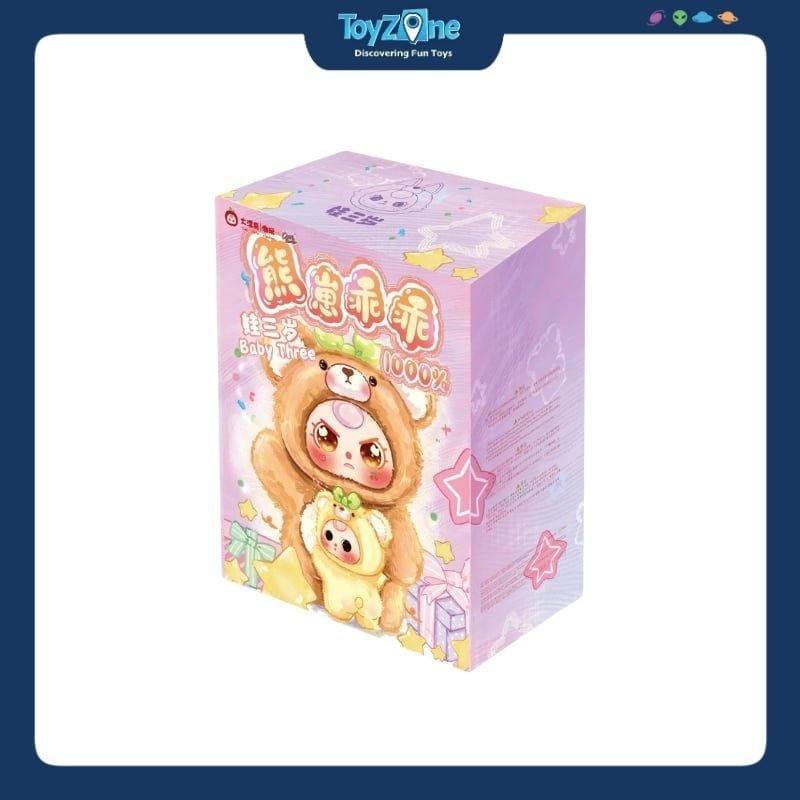 Baby Three - Bear Cub Plush Blind Box 1000%